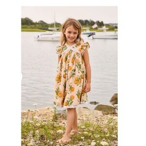 Pink Chicken Orange and Green Floral Dress